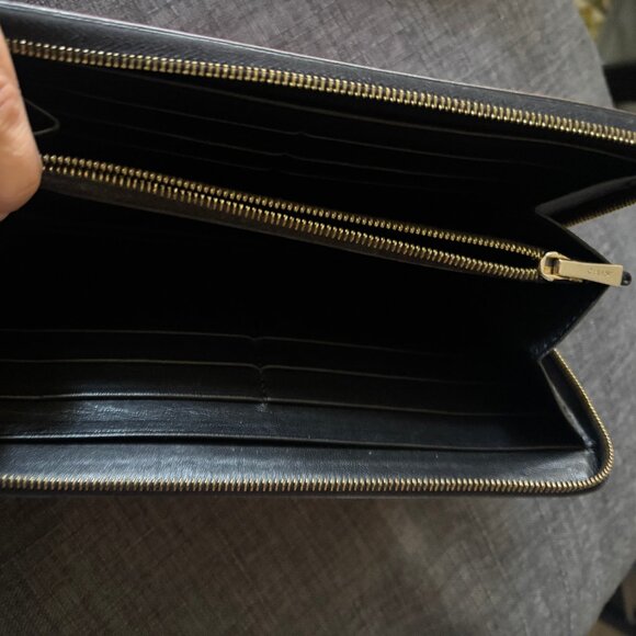 Authentic CELINE Coral Pink Patent Leather Long Continental ZIp Around Wallet - Picture 6 of 11